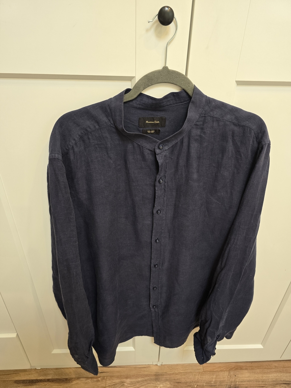 Massimo Dutti Dark Blue Linen Shirt